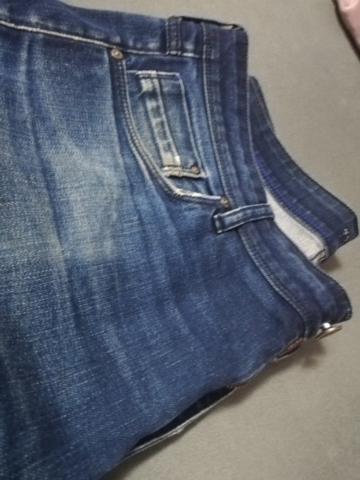 Parlak Mavi Bol Kesim erkek Jean - Görsel 2