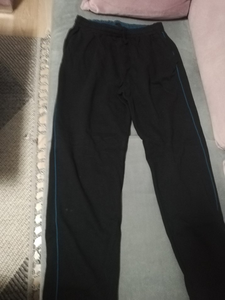 Siyah Elastik Bel Rahat Kesim Erkek Eşofman Altı - Görsel 2