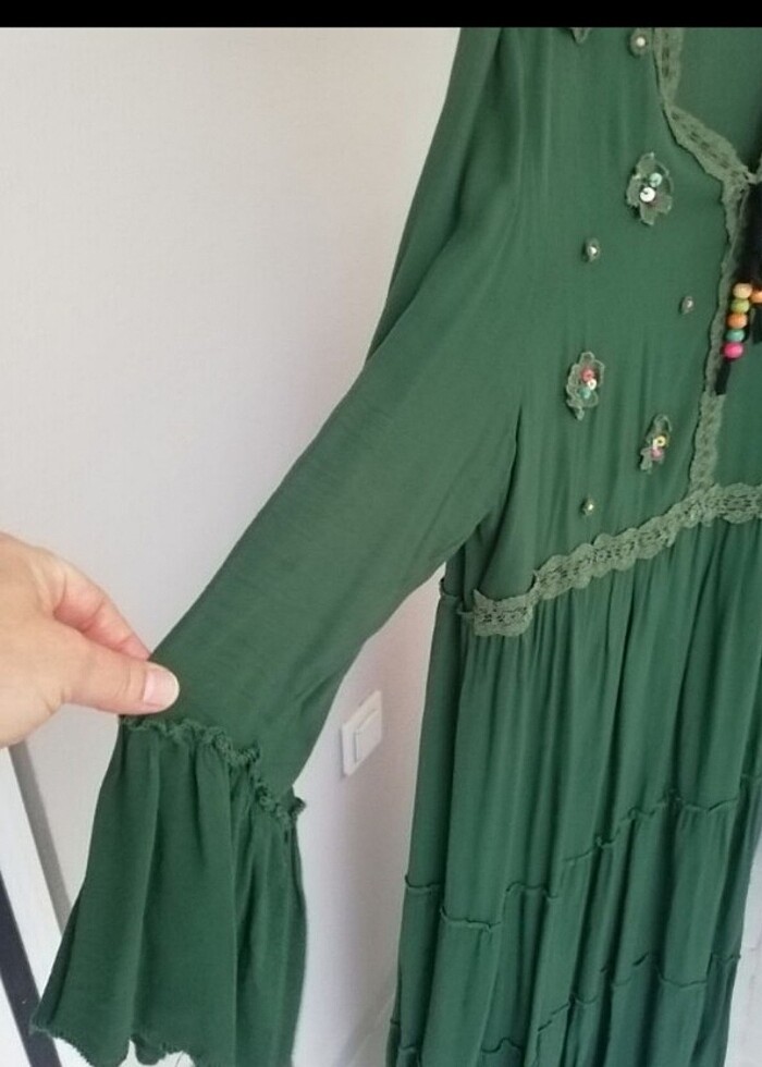 Viskon elbise  - Görsel 4