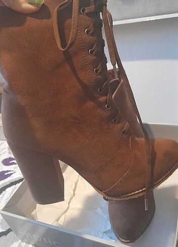 38 Beden camel Renk Topuklu oxford taba bot