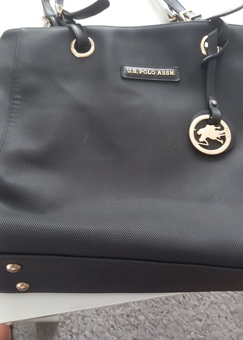 U.S. Polo Assn. Siyah Deri Kadın Çanta