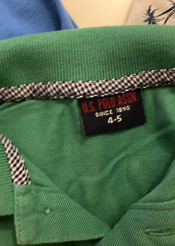 U.S Polo Assn. US Polo 4-5 yaş Yeşil Kısa Kollu Polo Tişört ve Koton Gömlek