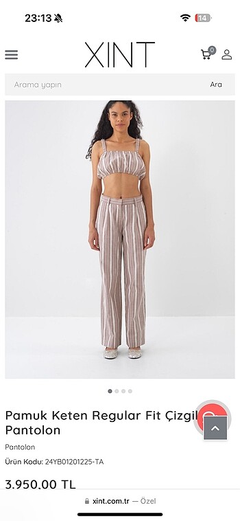 Xint Keten karışımlı pantolon
