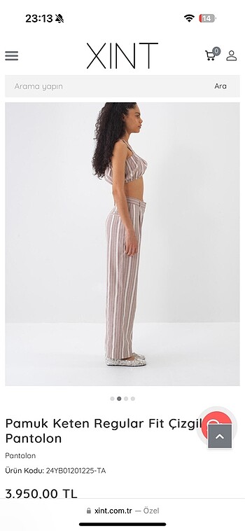 Xint Xint Keten karışımlı pantolon