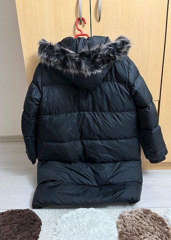 Kürklü Siyah Kadın Uzun Kış Montu - Görsel 6