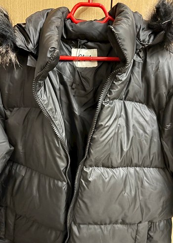 Kürklü Siyah Kadın Uzun Kış Montu - Görsel 2