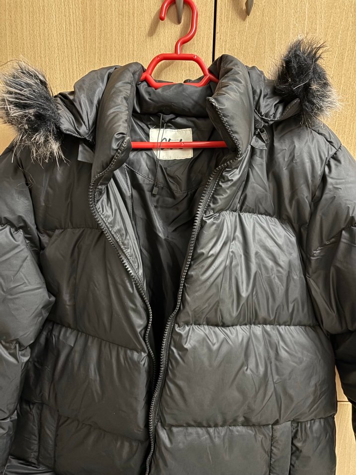 Kürklü Siyah Kadın Uzun Kış Montu - Görsel 4