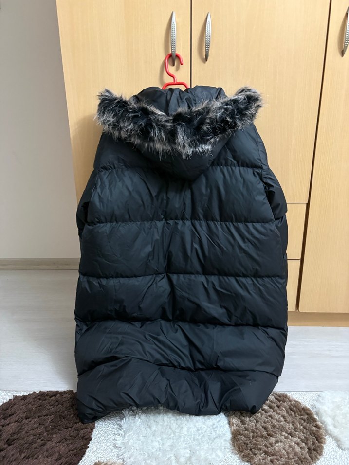 Kürklü Siyah Kadın Uzun Kış Montu - Görsel 5