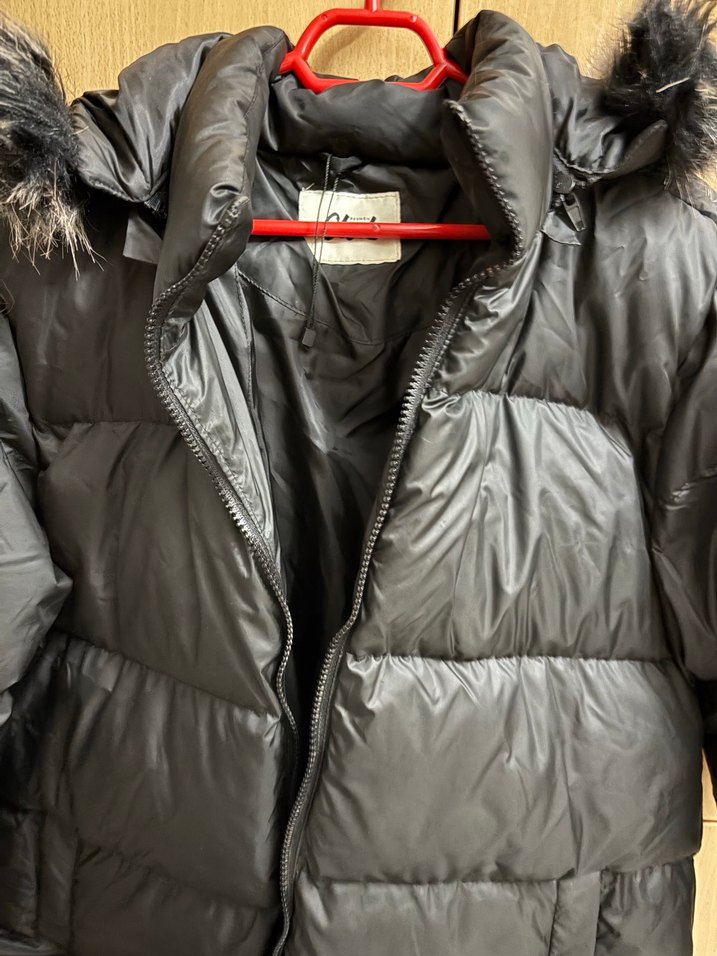 Kürklü Siyah Kadın Uzun Kış Montu - Görsel 2