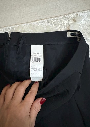 Fermuarlı Siyah Midi Etek - Görsel 4