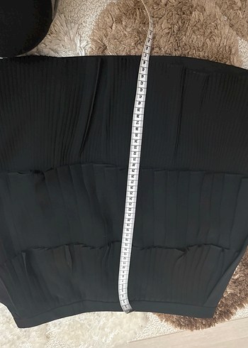 Fermuarlı Siyah Midi Etek - Görsel 2