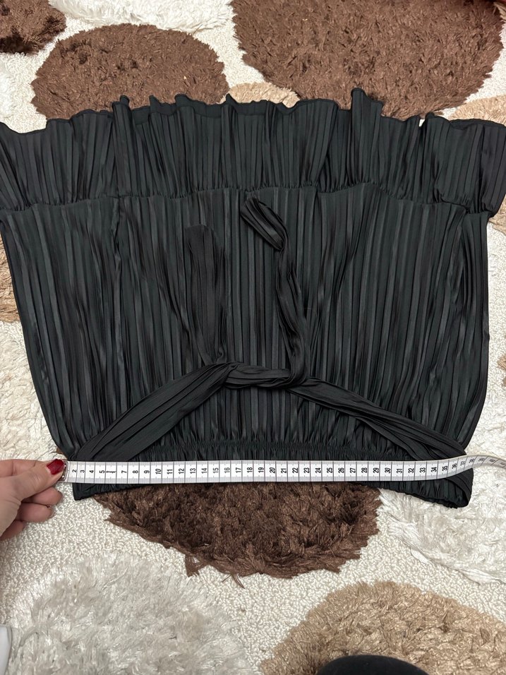 Siyah Pilili Mini Etek - Görsel 5