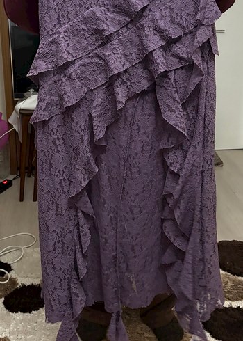 Mor Renkli Fırfırlı tarz etek - Görsel 6