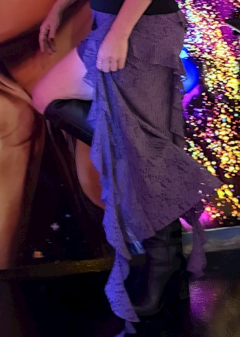 Mor Renkli Fırfırlı tarz etek - Görsel 2