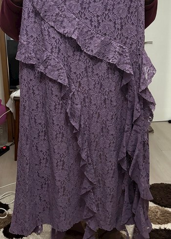 Mor Renkli Fırfırlı tarz etek - Görsel 7