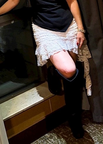 Dantel Detaylı Beyaz Midi Gotik Etek - Görsel 4