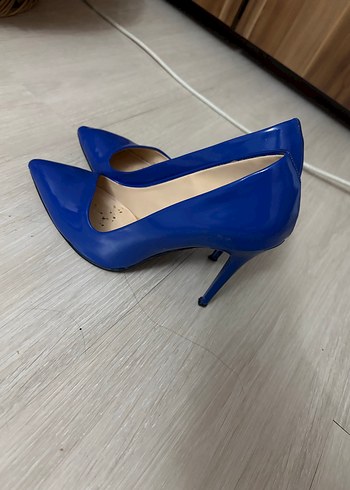 Diğer Canli Mavi Sivri Topuklu Ayakkabi