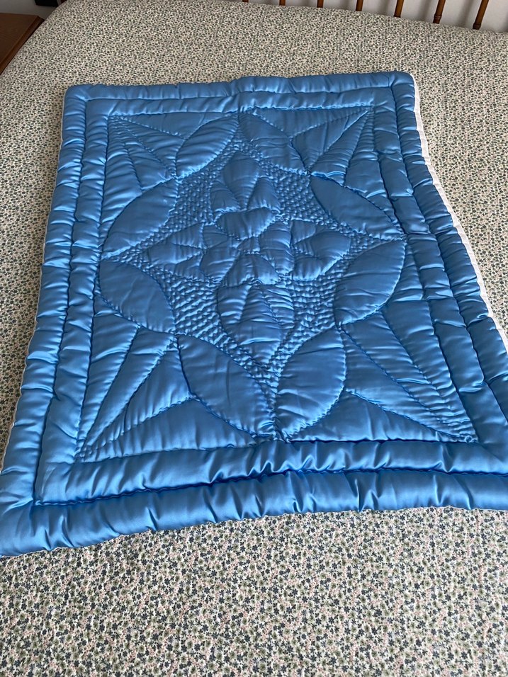 Diger İşlemeli Mavi Yorgan - Görsel 2