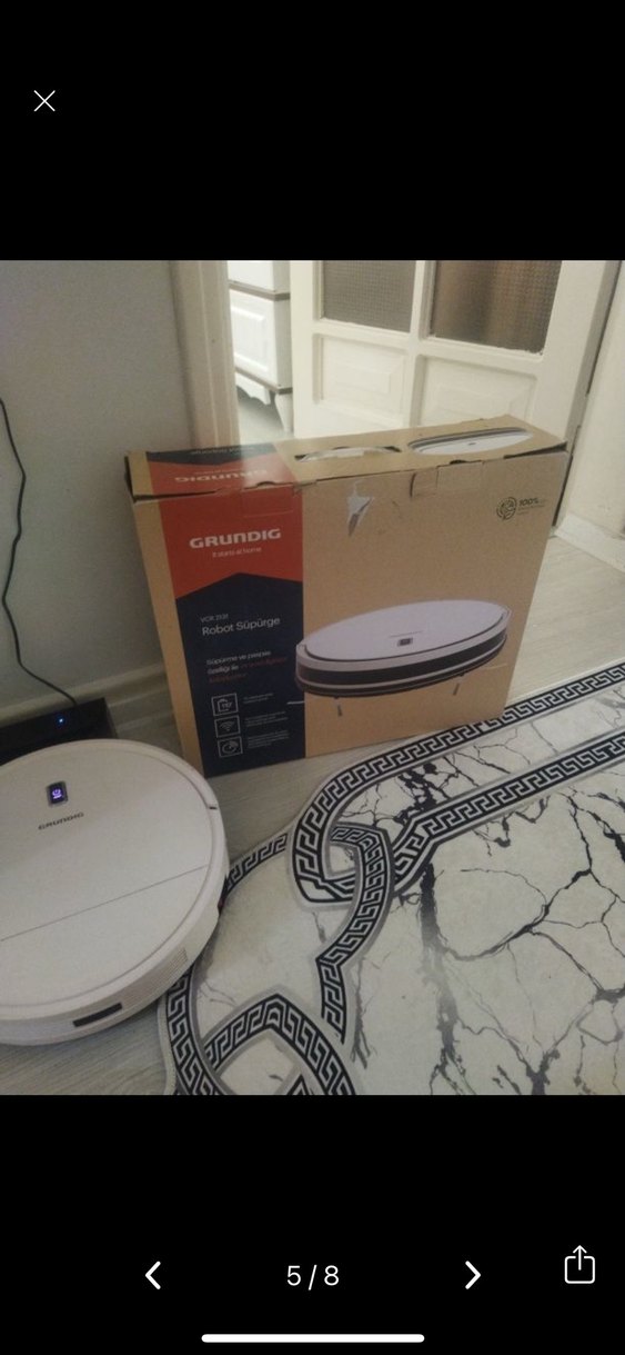 Beyaz Akıllı Robot Süpürge - Görsel 4