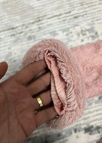 Kız Çocuk Kapüşonlu pudra Pembesi mont kaban - Görsel 3