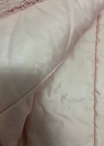 Kız Çocuk Kapüşonlu pudra Pembesi mont kaban - Görsel 5