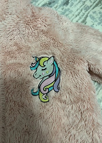 Kız Çocuk Kapüşonlu pudra Pembesi mont kaban - Görsel 2