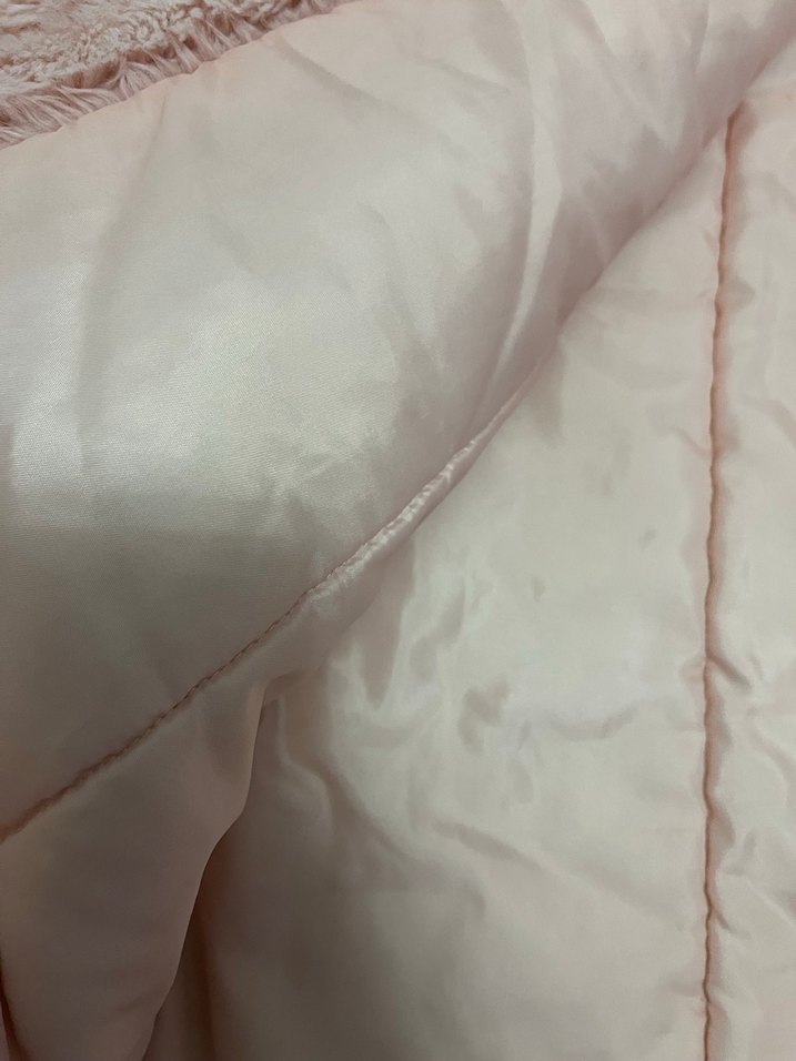 Kız Çocuk Kapüşonlu pudra Pembesi mont kaban - Görsel 5