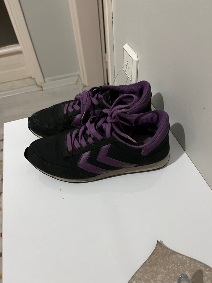 Mor Dantel Bağcıklı Kadın Spor Ayakkabı - Görsel 2