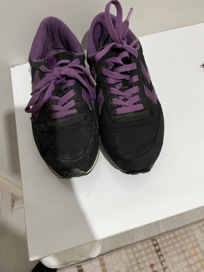 Mor Dantel Bağcıklı Kadın Spor Ayakkabı - Görsel 3