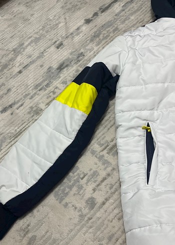 Fermuarlı Beyaz Erkek Midi Mont SATILDI. - Görsel 3