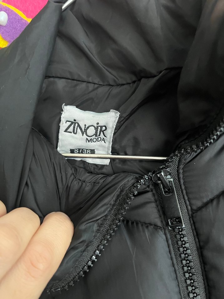 Fermuarlı Siyah Kadın Kışlık Mont - Görsel 3