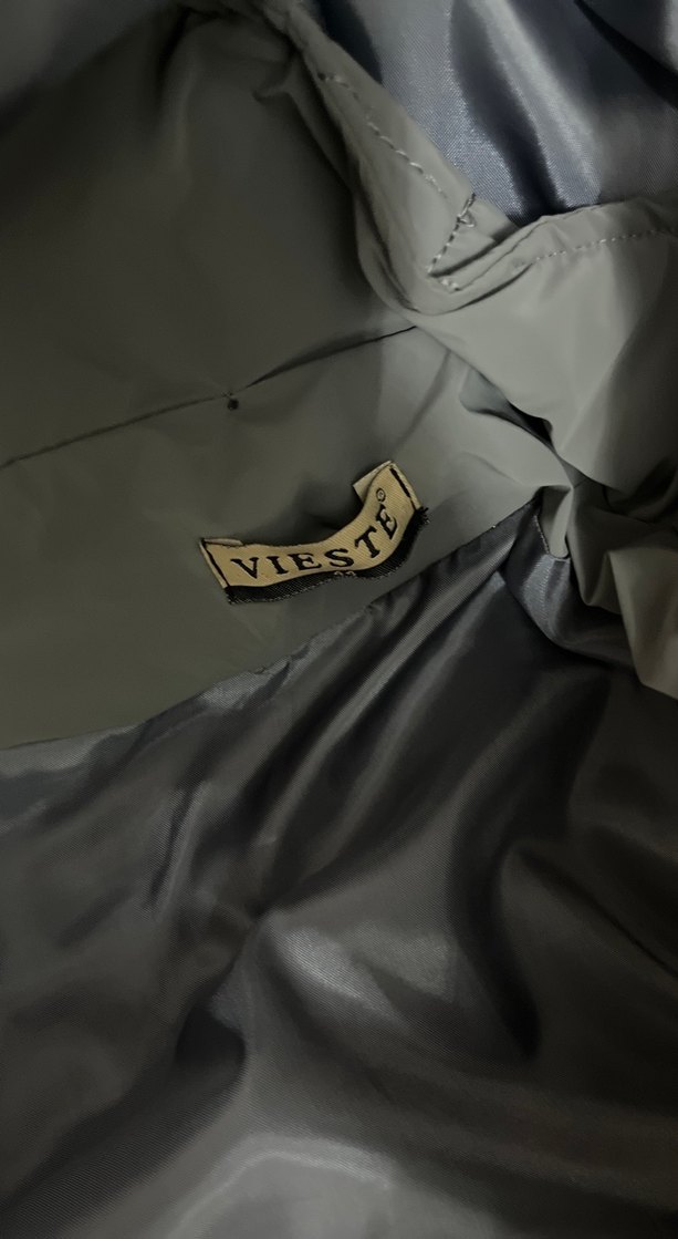 Gri Kadın  Uzun Mont - Görsel 4