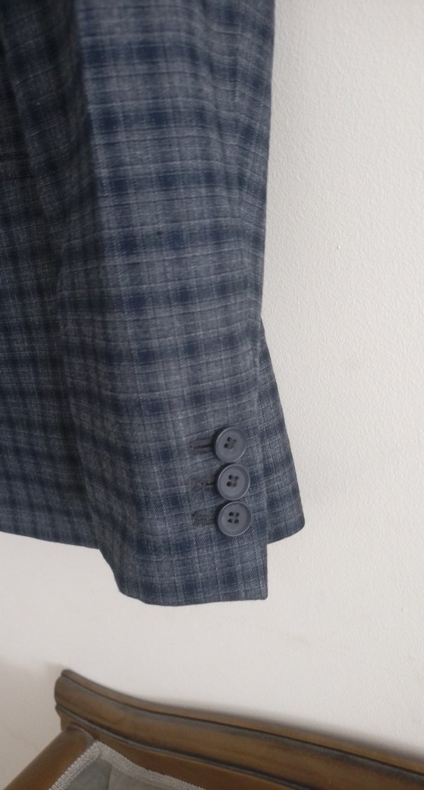 Gri Ekose Desenli Erkek Ceket - Görsel 4