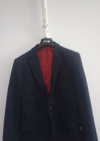 Düğmeli Lacivert Erkek Ceket - Görsel 3