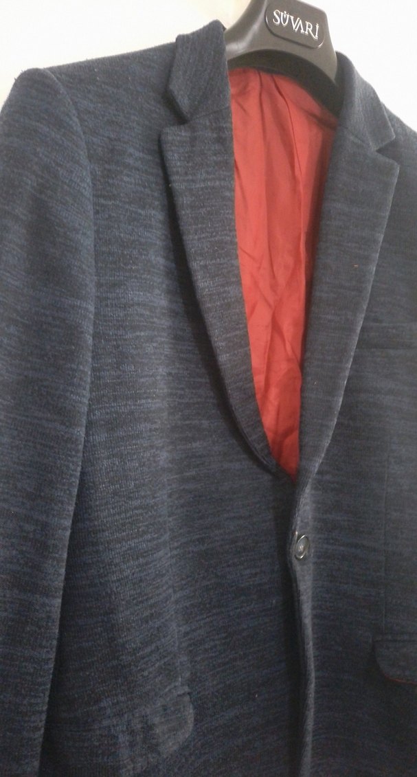 Düğmeli Lacivert Erkek Ceket - Görsel 2