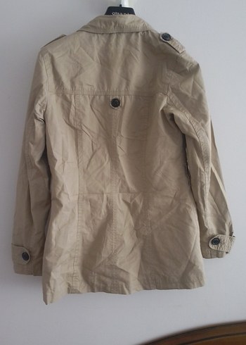 Bej Kadın Midi Trençkot - Görsel 9