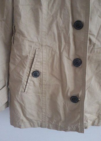 Bej Kadın Midi Trençkot - Görsel 3