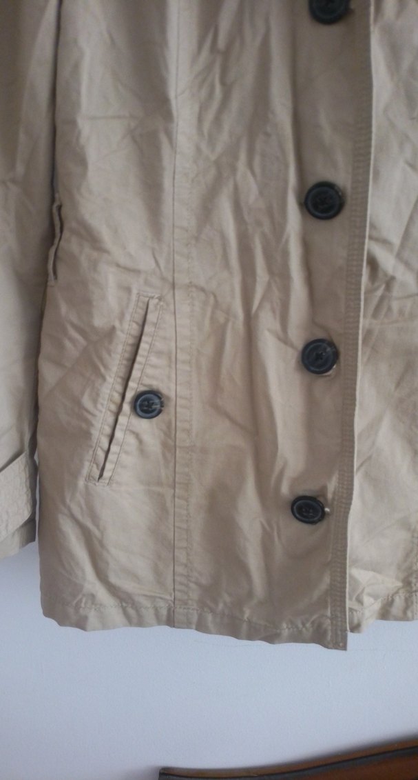 Bej Kadın Midi Trençkot - Görsel 3