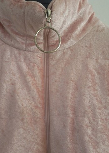 Pembe Mini Kürklü Kadın Ceket - Görsel 2