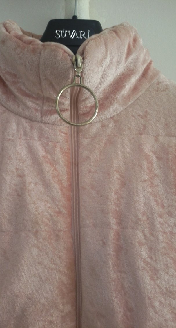 Pembe Mini Kürklü Kadın Ceket - Görsel 2