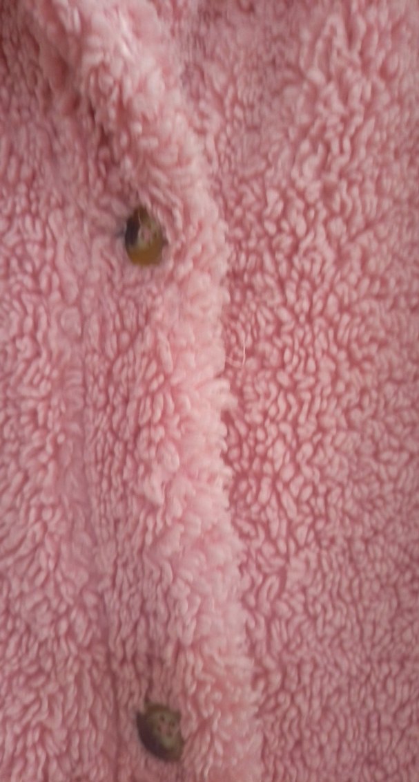 Pembe Kadın Midi Boy Kürklü Mont - Görsel 3