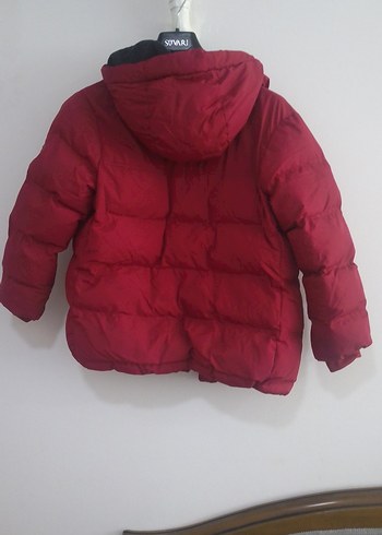 Koyu Kırmızı Erkek Çocuk Düğmeli Mont - Görsel 5