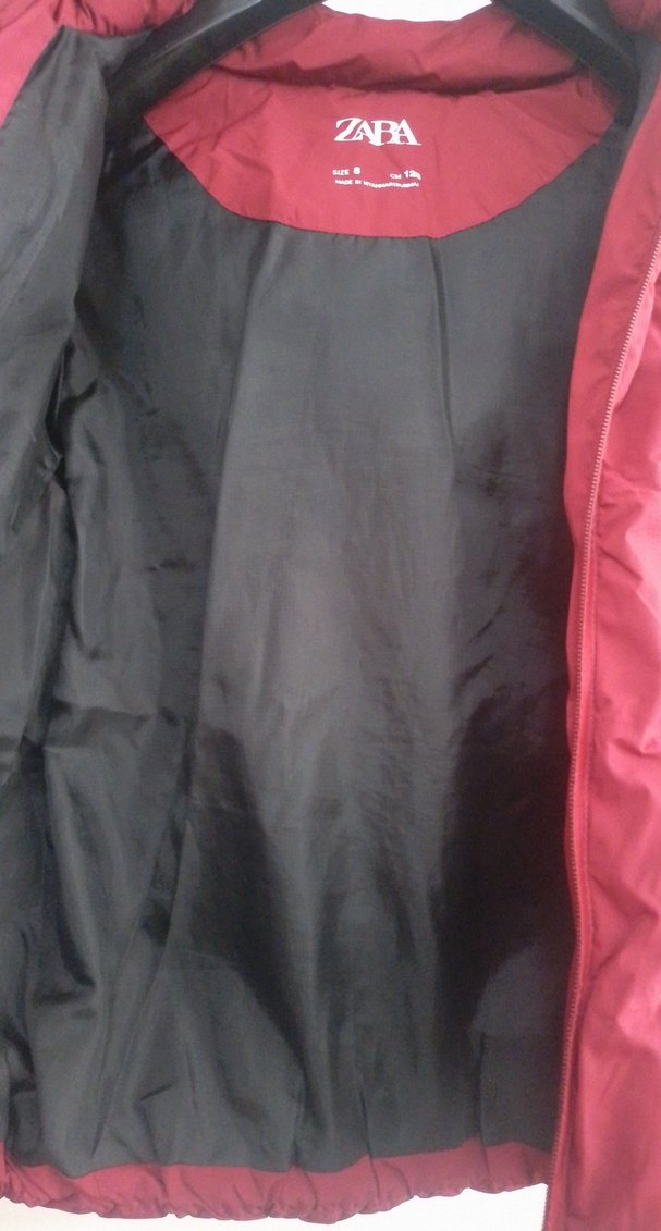 Koyu Kırmızı Erkek Çocuk Düğmeli Mont - Görsel 4