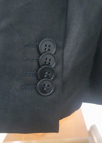 Düğmeli Siyah Erkek Ceket - Görsel 4