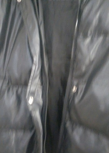 Siyah Deri Kadın Kışlık Mont - Görsel 5