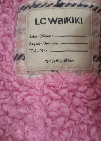 Ekose Desenli Düğmeli Kız Montu - Görsel 6