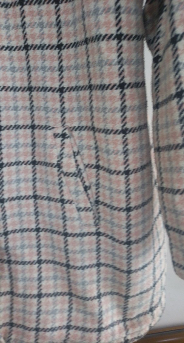 Ekose Desenli Düğmeli Kız Montu - Görsel 2