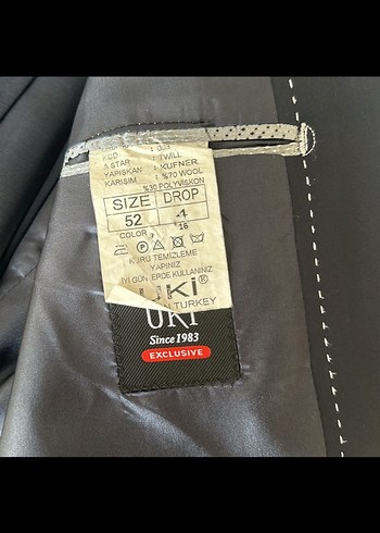 52 Beden Erkek Siyah Klasik Kesim Uzun Ceket