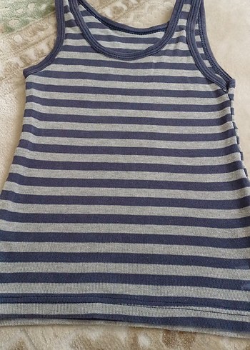 Çizgili Erkek Çocuk Atlet 2'li - Görsel 3