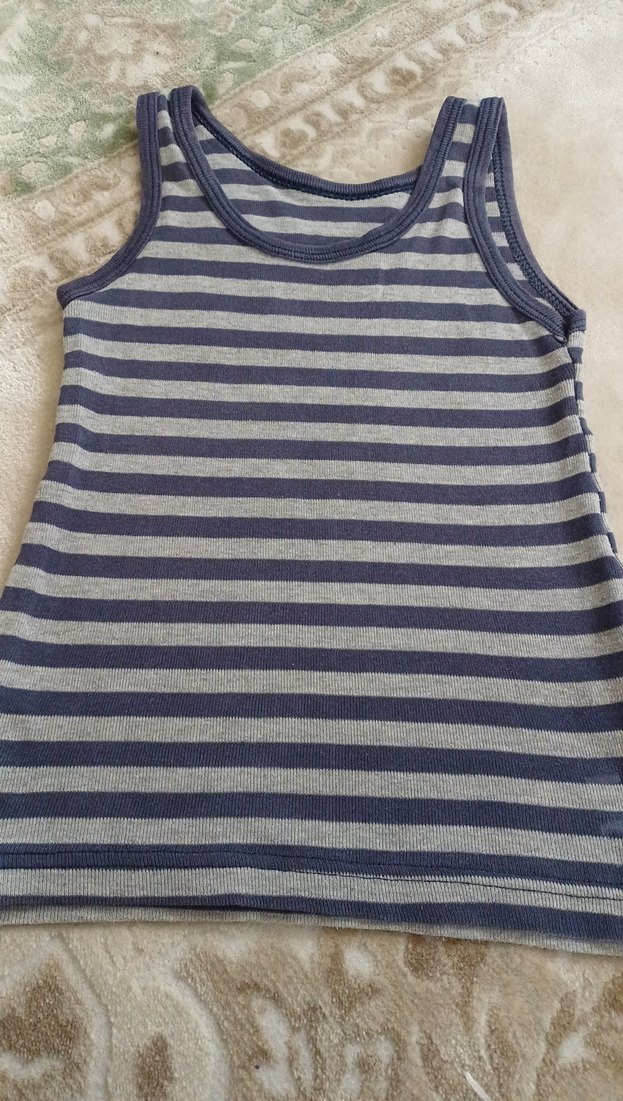 Çizgili Erkek Çocuk Atlet 2'li - Görsel 3